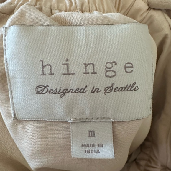 Hinge Lambskin Leather Ruffle Collar Designed in Seattle Jacket Ecru Cream - Picture 14 of 14